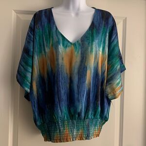 MARC NEW YORK, medium NWT, V neck, oversized sleeves, scrunch elastic waist